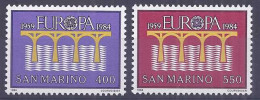 Europa 1984. San Marino Mi 1294-95 Sc 1065-66 Yv 109 ** - 1984