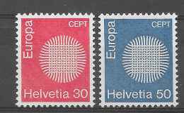 Suiza 1970.  Europa Mi 923-24  (**) - 1970