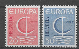 Suiza 1966.  Europa Mi 843-44  (**) - 1966