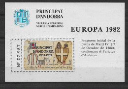 Andorra - 1982 - Vegueria Episcopal Europa - Episcopale Vignetten