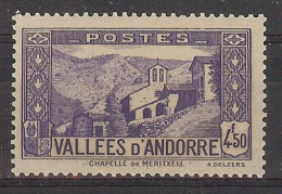 Andorra Fran. 1937 Paisajes 4,50 F Ed:92 (*) - Nuovi