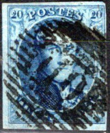 10 3 Marges - Oblitération Ambulant O III De La Ligne Mouscron-Gand - 1858-1862 Medallions (9/12)