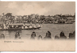 Carte Postale Ancienne Thaïlande - Bangkok. Waterprocession - Bateaux - Thaïland