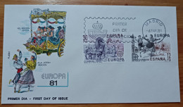 ESPAÑA EUROPA CEPT 1981 FDC/SPD MNH - FDC