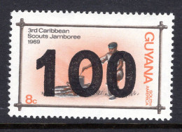 Guyana 1981 Surcharges - 100c On 8c Scout Jamboree HM (SG 828) - Guyane (1966-...)