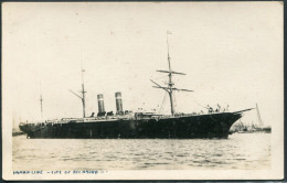 British Passenger - Boat THE S.S. "CITY OF RICHMOND" (Imman Line) - See 2 Scans - Steamers