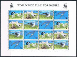 Bloc Sheet Oiseaux Albatros Birds Albatross  Neuf  MNH ** Tristan Da Cunha 1999 WWF - Albatrosse & Sturmvögel