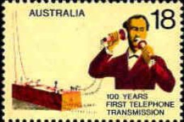 Australie Poste N* Yv: 583 Mi:598 100 Years First Telephone Transmission (sans Gomme) - Ongebruikt