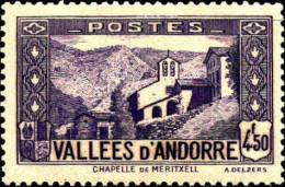 Andorre (F) Poste N** Yv: 90 Mi:92 Chapelle De Meritxell (Petit Def) Tâche Au Dos - Nuevos