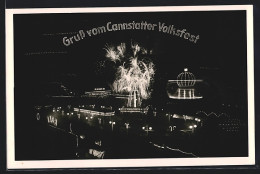 AK Cannstatt, Feuerwerk Zum Cannstatter Volksfest  - Autres & Non Classés