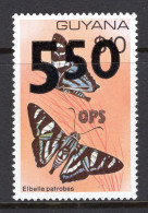 Guyana 1981 Surcharges - 550c On $10 Butterfly Official - Small O/P - HM (SG 838a) - Guyane (1966-...)