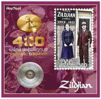 ARMENIA 2023-31 ART Music. Zildjian Cymbals - 400. Souvenir Sheet, MNH - Musique