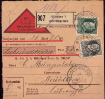 604020 | Paketkarte, Nr. Zettel Mit Eindruck Carl Ohillips WW, Tabakhändler, Tabak  | München (W - 8000), -, - - Lettres & Documents
