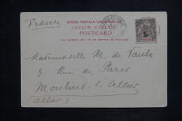 INDOCHINE - Affranchissement Surchargé Sur Carte Postale De Saigon Pour La France En 1903 - L 151011 - Covers & Documents