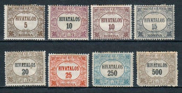 Hungary MAGYAR 1921 Revenue Stamps Tax Fiscal Overprinted HIVATALOS MH / MNG - Revenue Stamps