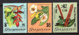 Guyana 1981 Royal Wedding Set HM (SG 841-843) - Guyana (1966-...)