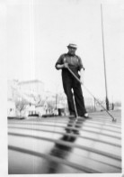 Photographie Photo Vintage Snapshot Batellerie Péniche Batelier Bateau - Bateaux