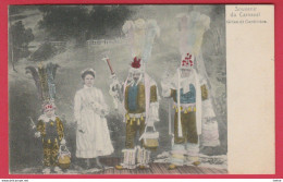 Binche Où Environs ( Non Situé )-Souvenir Du Carnaval -Gilles Antiques,  Enfant Et Cantinière - 1909 ( Voir Verso ) - Binche