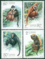 CHINA STAMPS 2002, SET OF 4, MONKEY, FAUNA, MNH - Ongebruikt