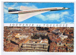 AVION - Souvenir De TOULOUSE - CONCORDE Survolant Le Centre Ville - Editions Labouche Frères - N° B. 37 - 1946-....: Ere Moderne