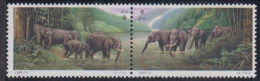 CHINA STAMPS 1995, SETENANT PAIR, ELEPHANT, FAUNA, MNH - Neufs