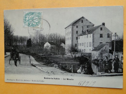 NESLES La VALLEE -- Le Moulin - ANIMATION - Attelage - Carte-photo Email 1907 - Moulins à Eau