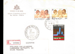BUSTA FDC VIAGGIATA IN RACCOMANDATA REPUBBLICA DI SAN MARINO UNESCO1976 - Other & Unclassified