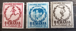 Romania Jocurile Balcanice 1947 (3 Timbres Neufs) - Unused Stamps