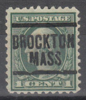 USA Precancel Vorausentwertungen Preo Locals Massachusetts, Brockton 204, Rotary 10x10 - Precancels