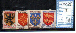 FRANCE OBLITERE - N° 602/05 - Used Stamps