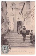 VILLEFRANCHE - La Rue De L'Eglise (carte Animée) - Villefranche-sur-Mer