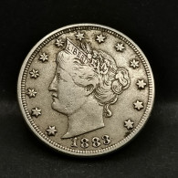 5 CENTS LIBERTY NICKEL AVEC CENTS 1883 USA - 1883-1913: Liberty (Libertà)