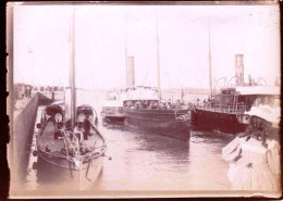 Photo Originale - 1890 - Ecluse Du Canal De Caen  - Lieux