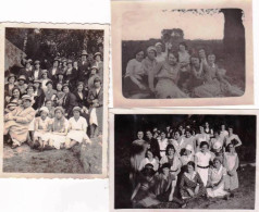 Photo Originale - 45 - BEAUGENCY - Jeunes Femmes Du Pensionnat Des Ursulines  - Lot 3 Photos - 14 Juillet 1932 - Personas Identificadas