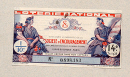 Billet LOTERIE NATIONALE 1938 SOCIETE D'ENCOURAGEMENT    (PPP46913 /E) - Billets De Loterie