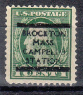 USA Precancel Vorausentwertungen Preo Locals Massachusetts, Brockton, Campello Station 1912-L-2 E - Voorafgestempeld