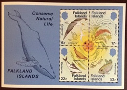 Falkland Islands 1984 Nature Conservation Marine Life Fish Birds Minisheet MNH - Sonstige & Ohne Zuordnung