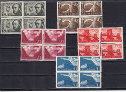 Hungria Nº 573 Al 577 En Bloque De Cuatro - Unused Stamps