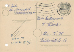 GERMANY. BERLIN. POSTAL STATIONERY. 1957 - Postkarten - Gebraucht