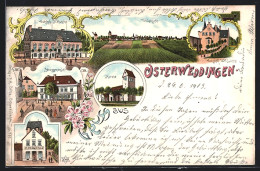 Lithographie Osterweddingen, Gewerbe Von F. H. Oeltze, Gutshof H. Rusche, Strassenpartie  - Other & Unclassified