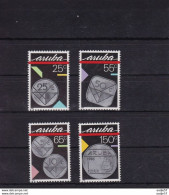 ARUBA Muntzegels Coins Munze NVPH 40-43 1988 MNH ** - Curacao, Netherlands Antilles, Aruba