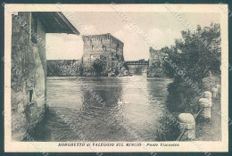 Verona Valeggio Sul Mincio Ponte Visconteo Cartolina JK4641 - Verona
