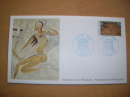 1993 FDC UNESCO PARC DU TASSILI LA NUMISMATIQUE FRANCAISE - 1990-1999