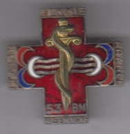 53e Bataillon Médical - Insigne émaillé Drago G. 859 - Medizinische Dienste