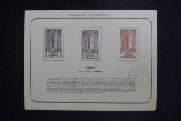 MAROC - Document Sur L'émission Des Timbres De Rabat En 1917 - L 151033 - Lettres & Documents