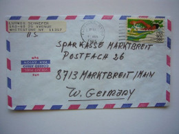 Avion / Airplane / AIR MAIL / Whitest One, NY To Marktbreit Main, W. Germany - 3c. 1961-... Lettres