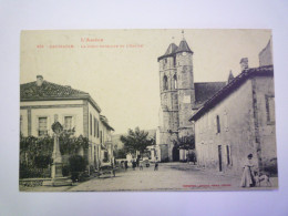 2024 - 1201  DAUMAZAN  (Ariège)  :  La CROIX GOTHIQUE Et L'EGLISE   1917   XXX - Sonstige & Ohne Zuordnung