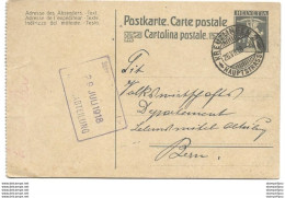 240 - 80 - Entier Postal Avec Cachet à Date Kreuzlingen 1918 - Entiers Postaux