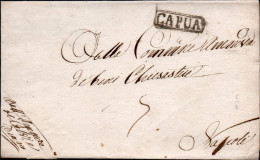 649- LETTERA PREFILATELICA DA CAPUA A NAPOLI - 1. ...-1850 Prephilately