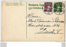 161 - 48 - Entier Postal Avec Affranchissement Complémentaire - Cachets à Date De Ennenda 1918 - Stamped Stationery